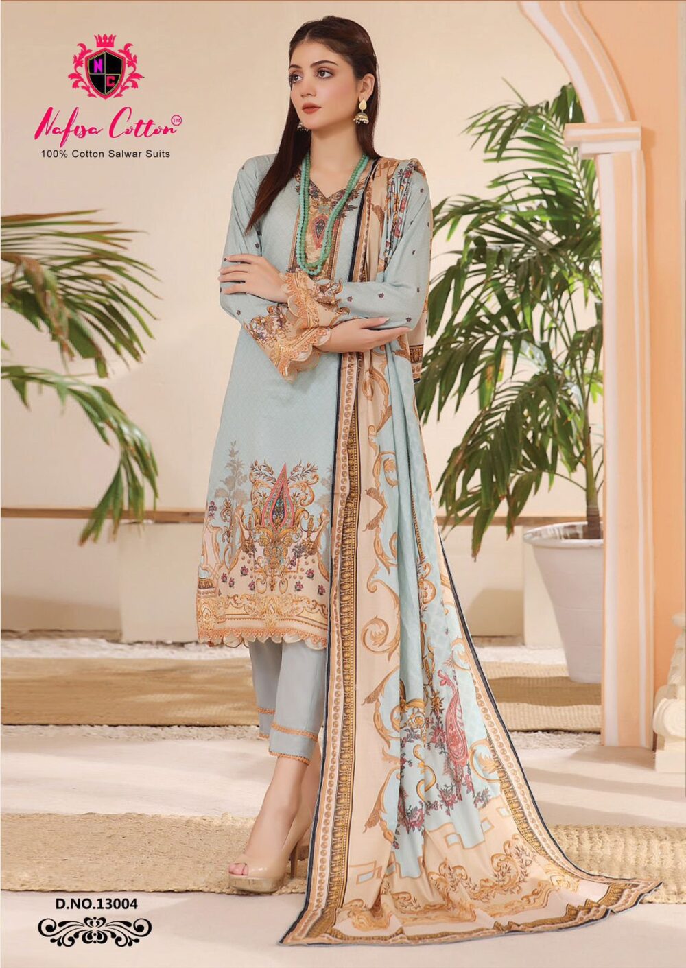 NAFISA COTTON MONSOON VOL 13 EXCLUSIVE 100% KARACHI COTTON COLLECTION DRESS MATERIALS - Image 3