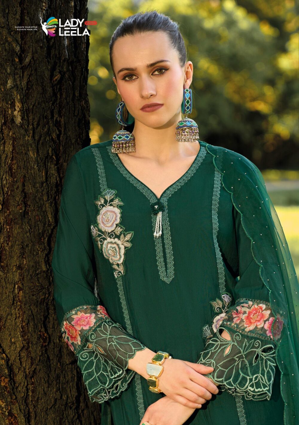 LADY LEELA IBADAT VOL 3 READYMADE VISCOSE SILK KURTIS WITH BOTTOM AND DUPATTA - Image 8