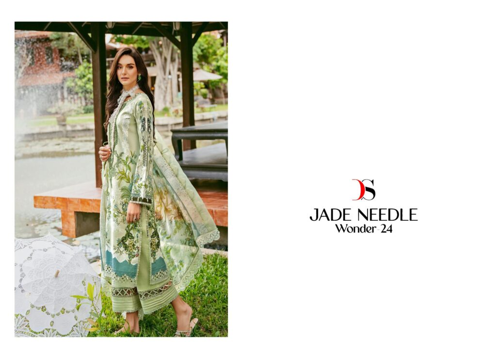 DEEPSY SUITS JADE NEEDLE WONDER-24 7041 TO 7046 SERIES PURE COTTON PATCH WORK PAKISTANI SUITS ONLINE - Image 8