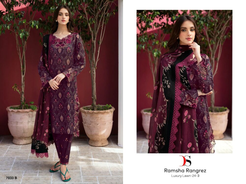 RAMSHA RUNGREZ 24-2 7033 ABC LUXURY LAWN BY DEEPSY SUITS PAKISTANI SUITS ONLINE