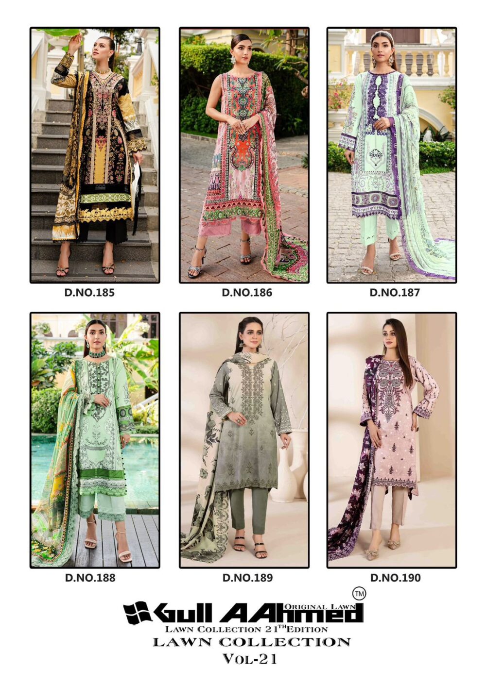 GULLAAHMED VOL 21 PURE PAKISTANI LAWN PRINTED COLLECTION - Image 15