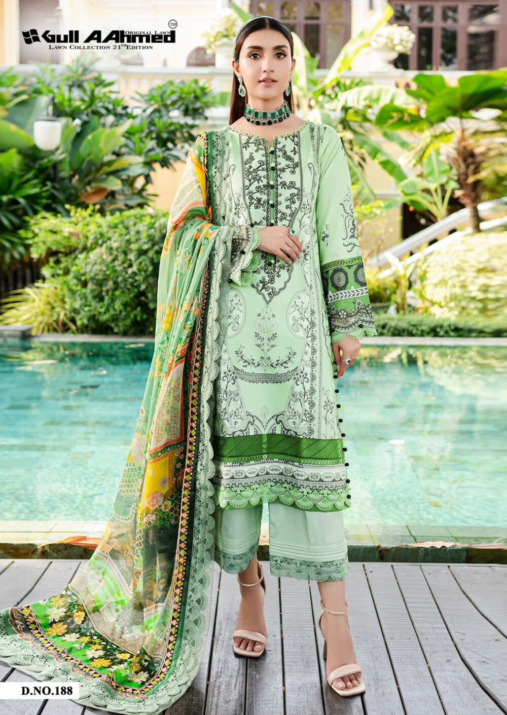 GULLAAHMED VOL 21 PURE PAKISTANI LAWN PRINTED COLLECTION - Image 7