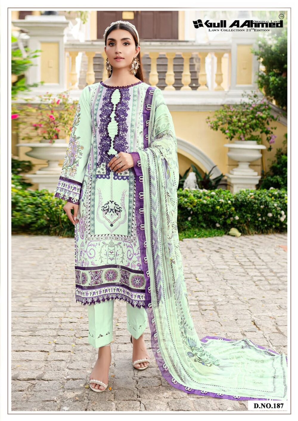 GULLAAHMED VOL 21 PURE PAKISTANI LAWN PRINTED COLLECTION - Image 13