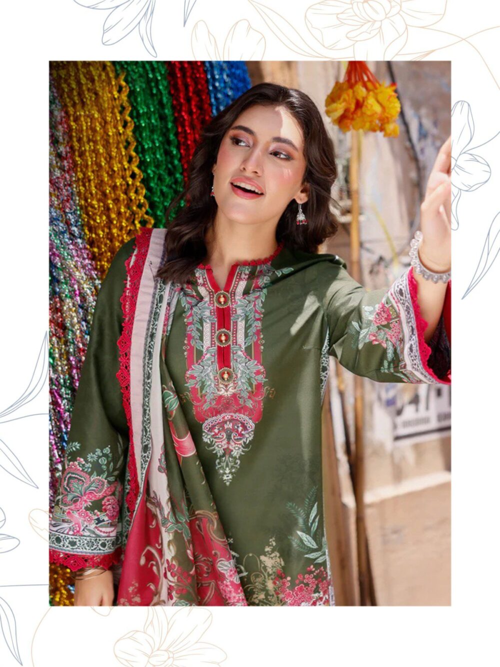 SHREE OM FAB AYRA-B RANG RASIYA  2001 TO 2006 SERIES PREMIUM LUXURY KARACHI LAWN COLLECTION - Image 14