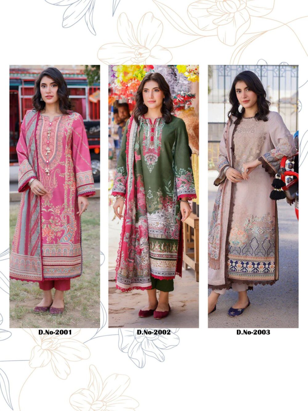 SHREE OM FAB AYRA-B RANG RASIYA  2001 TO 2006 SERIES PREMIUM LUXURY KARACHI LAWN COLLECTION - Image 17