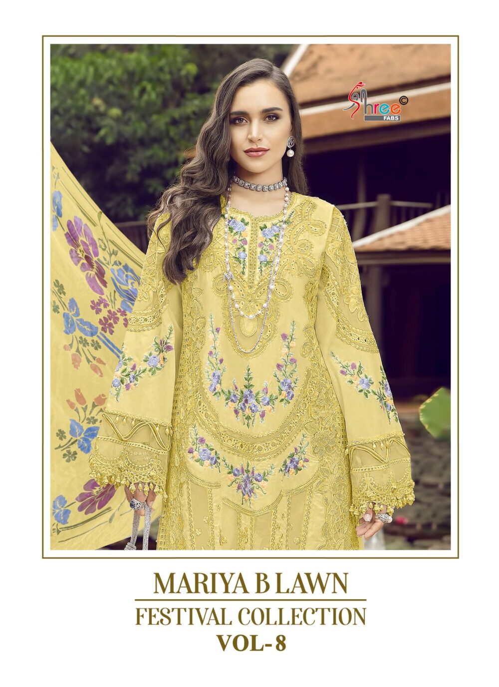 SHREE FABS MARIYA B LAWN FESTIVAL COLLECTION VOL 8   PURE LAWN PAKISTANI SUITS ONLINE