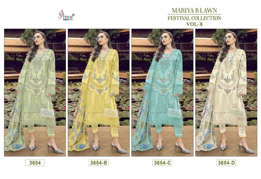 SHREE FABS MARIYA B LAWN FESTIVAL COLLECTION VOL 8   PURE LAWN PAKISTANI SUITS ONLINE - Image 6