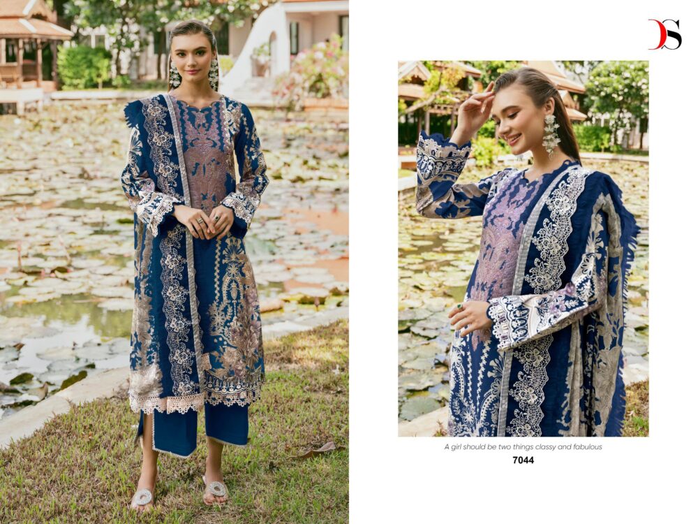 DEEPSY SUITS JADE NEEDLE WONDER-24 7041 TO 7046 SERIES PURE COTTON PATCH WORK PAKISTANI SUITS ONLINE - Image 5